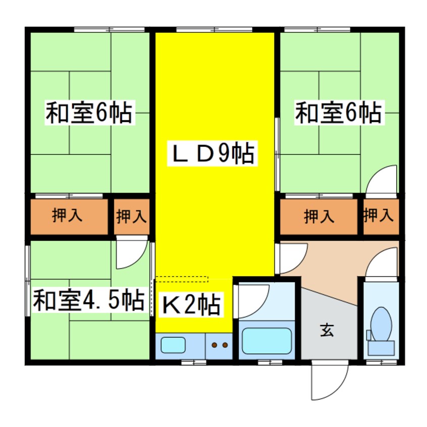 間取図 オリーブハウス６