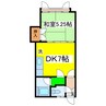 コーポ白蓮 1DKの間取り