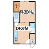 ハイツいこい 1DKの間取り