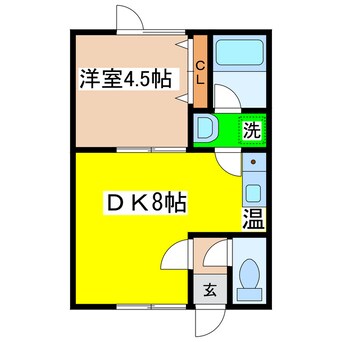 間取図 コーポリベラルⅡ