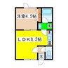 コーポリベラルⅡ 1LDKの間取り