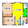 メゾンたぴおら 2LDKの間取り