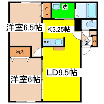 間取図 メゾンボヌールＡ館