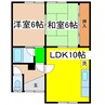 中井ハイツ 2LDKの間取り