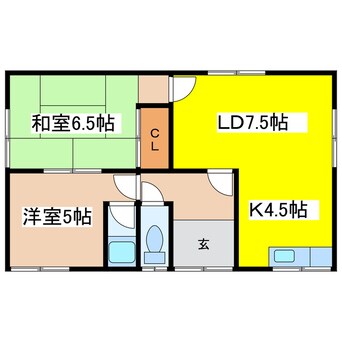 間取図 鳥取大通４－１０－２貸家