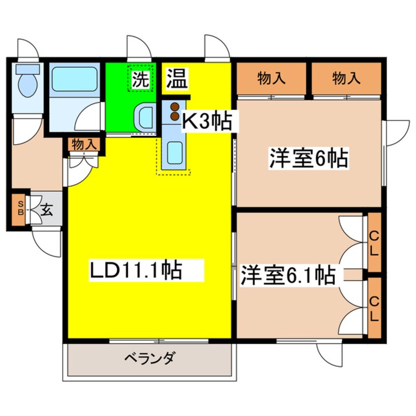 間取図 サウスウインド新富士