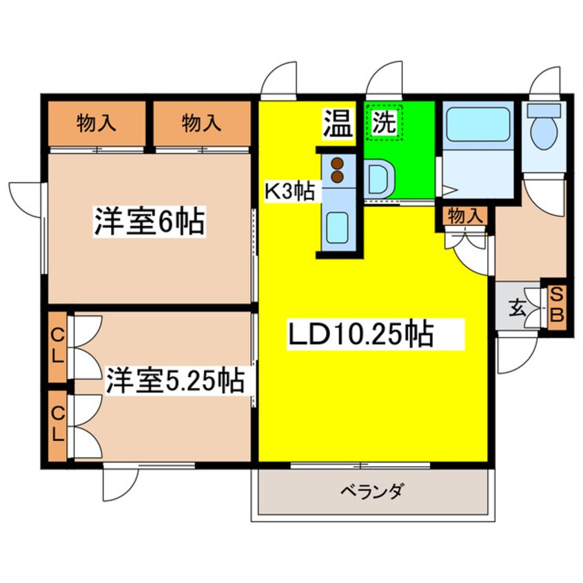 間取図 サウスウインド新富士