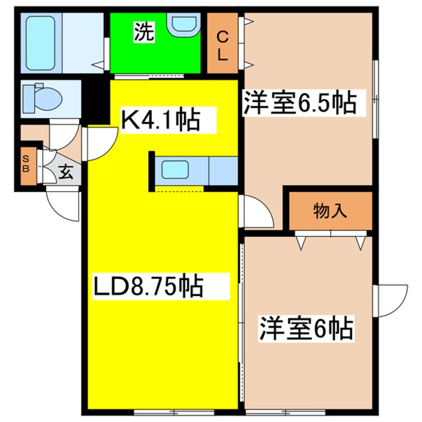 間取図 プランドール昭和