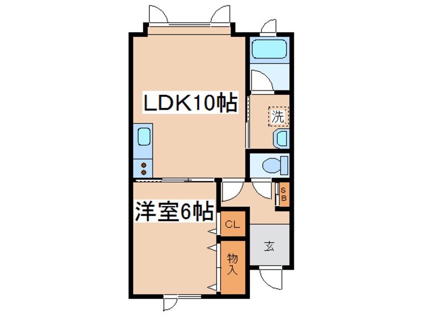 間取図 ハイツハピネスⅡ