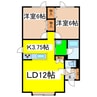 ストリーム如月 2LDKの間取り