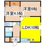 青木マンション 2LDKの間取り