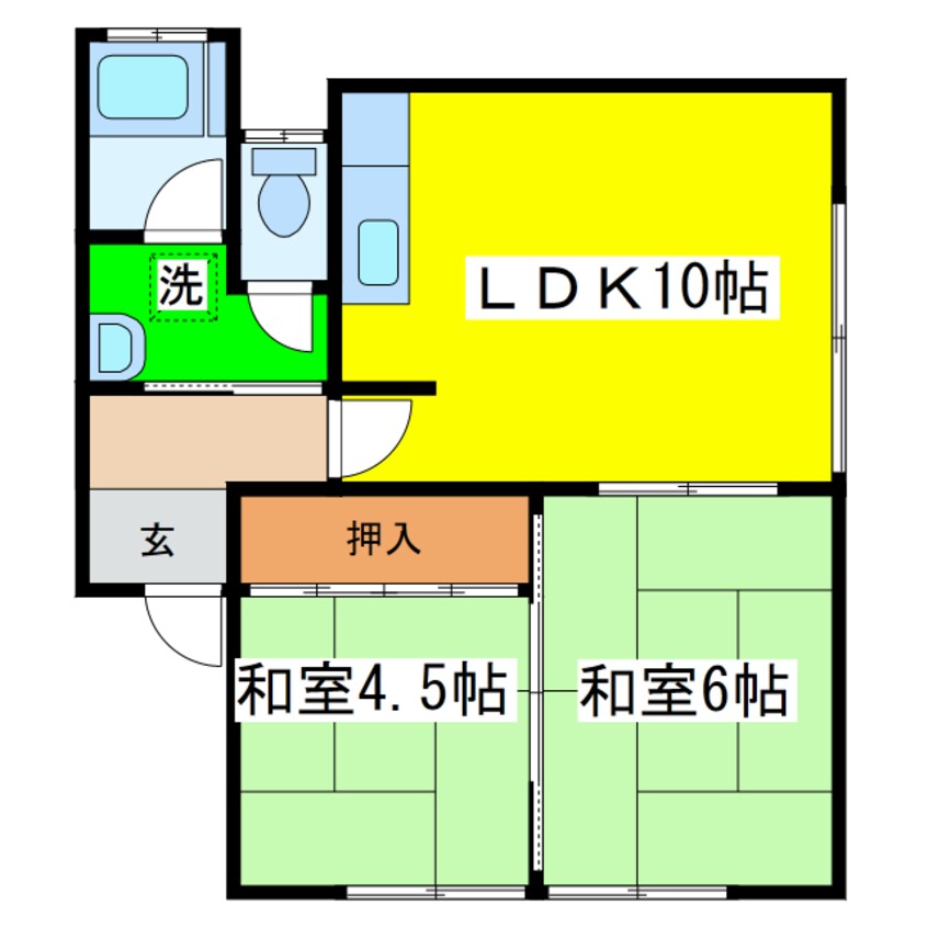 間取図 パークハイツ（鳥取大通）