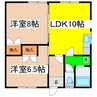 都マンション（鳥取北５－１４－１４） 2LDKの間取り