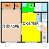 カネスハイツⅢ 1DKの間取り