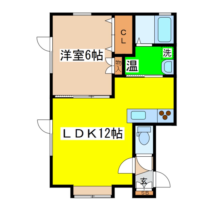 間取図 愛国ビレッジ３番館