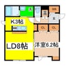 オールブルー 1LDKの間取り