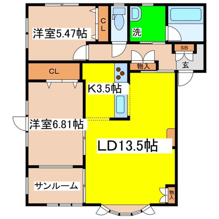 間取図 アビタパークサイド昭和Ⅱ