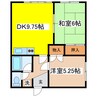 シルバーハイツ 2DKの間取り