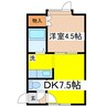 コーポ文苑 1DKの間取り