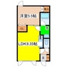 ウェルカムサトウ２ 1LDKの間取り