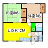 新開ハイツ 2LDKの間取り