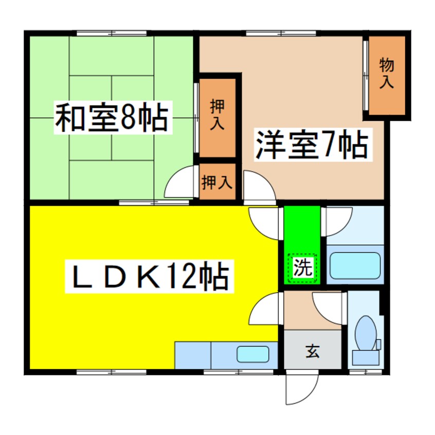 間取図 新開ハイツ