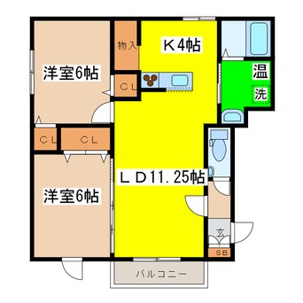 間取図 ＴＲＡＤ　ＯＮＥ