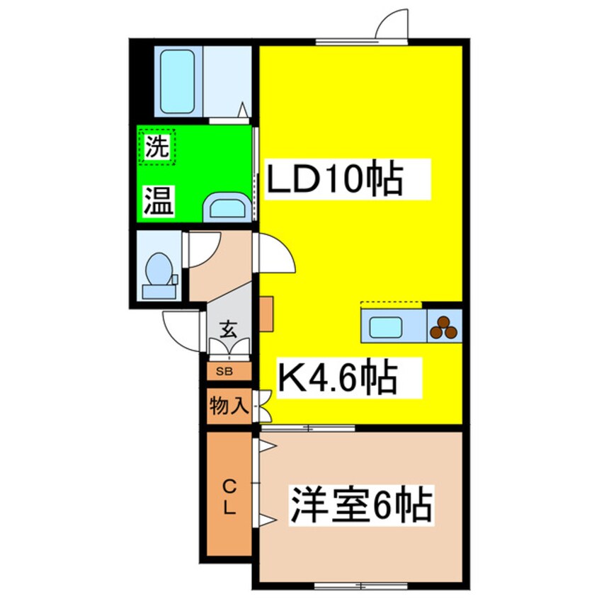 間取図 レインボーコート東川Ｂ棟