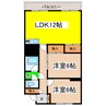 クレール 2LDKの間取り