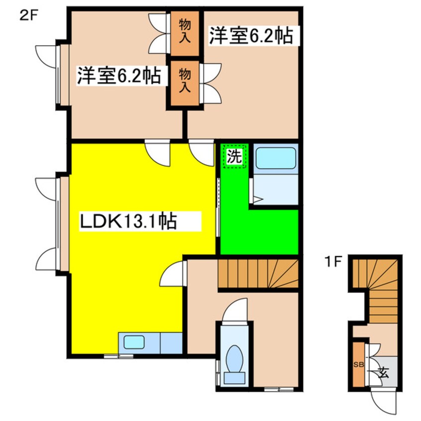 間取図 ジャガイモハイツ