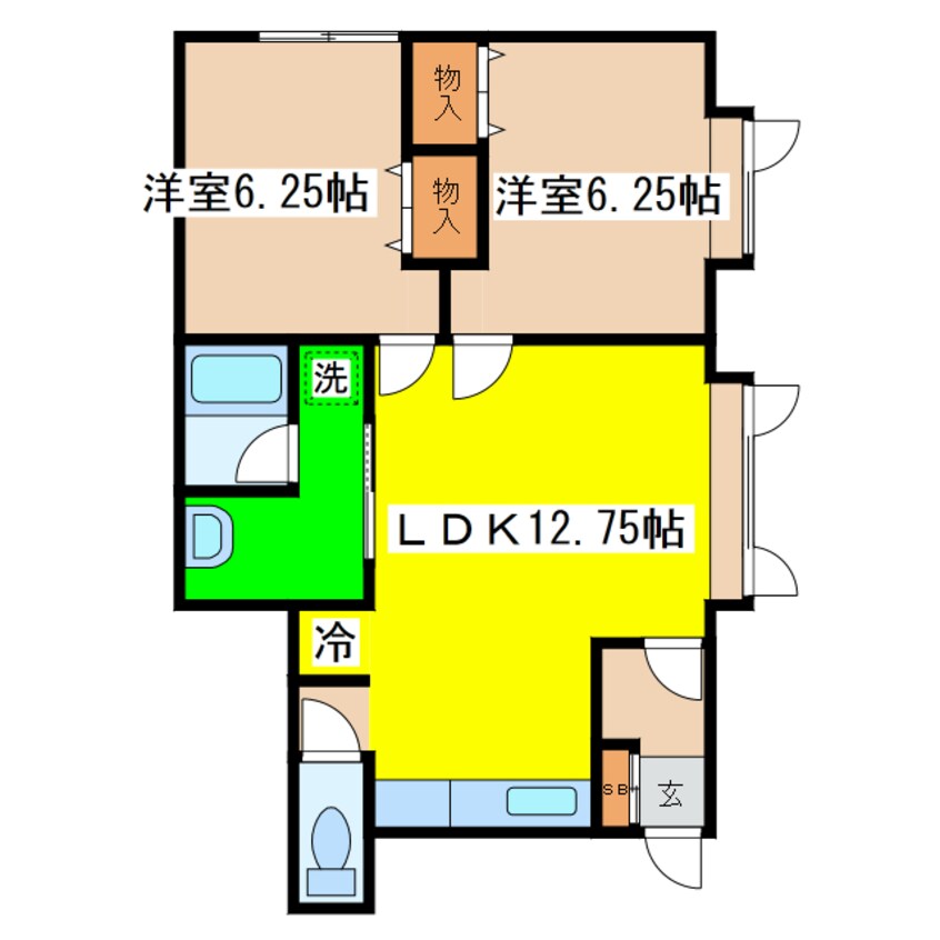 間取図 ジャガイモハイツ