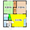 菅マンション 2DKの間取り