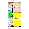エステートｉｎフェルモントⅡ 1DKの間取り