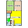 万年青マンション 2LDKの間取り