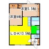 コーポすずらん 2LDKの間取り