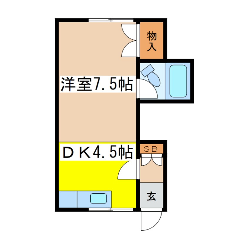 間取図 ワンルームハイツ