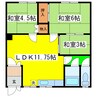 藤原マンション 3LDKの間取り