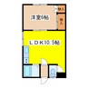 富士見東棟 1LDKの間取り