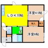 メゾン悠 2LDKの間取り