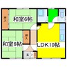 懸マンション 2LDKの間取り