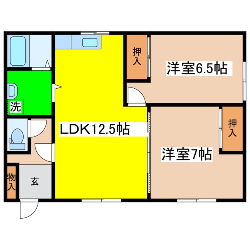 間取図 第2琴ハイツ