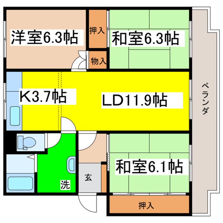 間取図 ドミール十條B