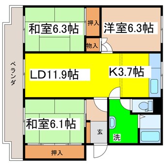 間取図 ドミール十條B