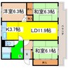 ドミール十條B 3LDKの間取り