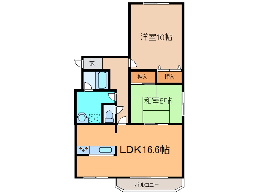 間取図 ｻﾝﾌﾞﾗｲﾄﾊｲﾂ　No.Ⅳ