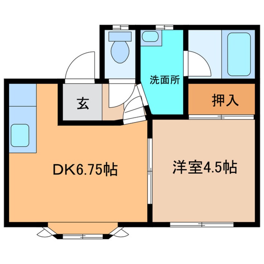 間取図 ｼｪﾙﾒｿﾞﾝA