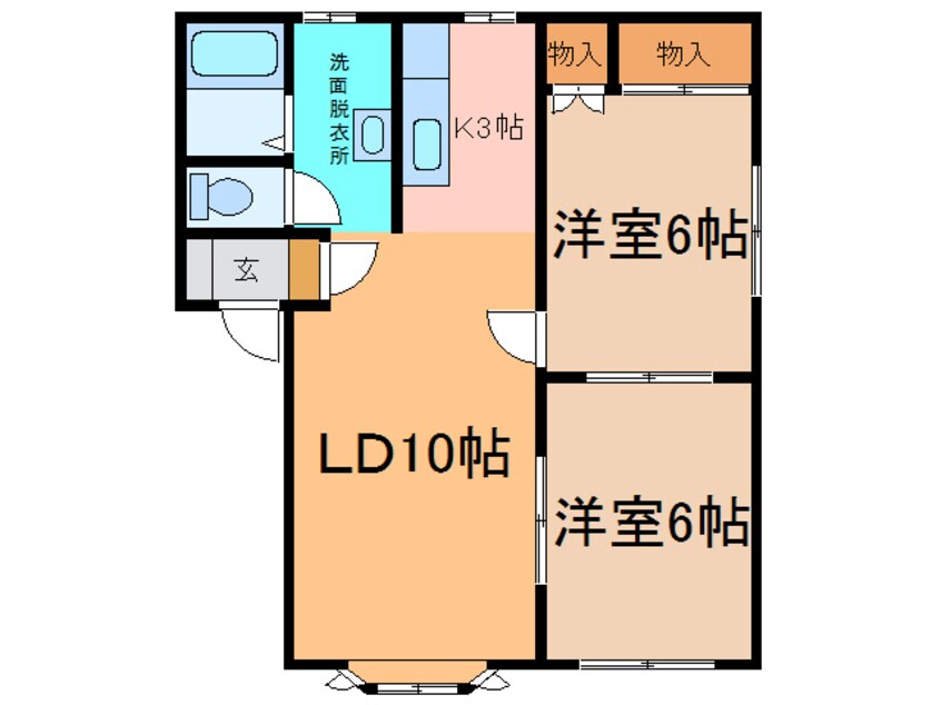 間取図 ﾌﾘｰﾃﾞﾝﾊｲﾂ