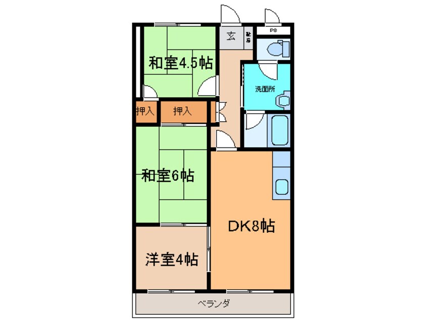 間取図 ｼｬﾙﾑ帯広