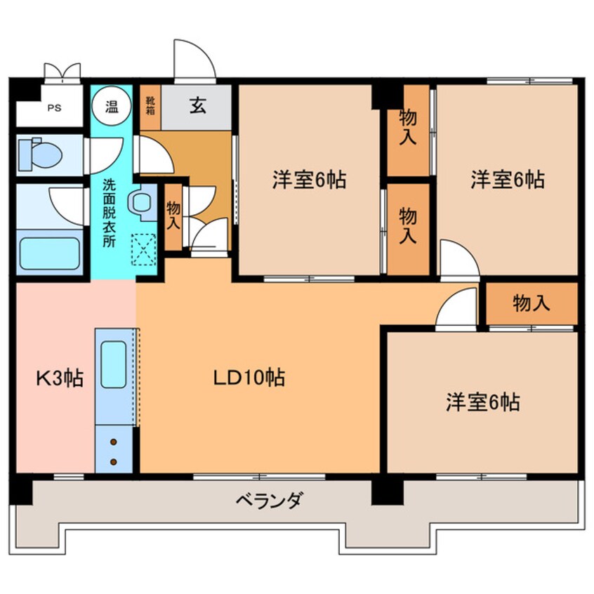 間取図 帯広ﾏﾝｼｮﾝ第1