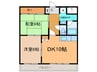 帯広ﾏﾝｼｮﾝ第1 2DKの間取り